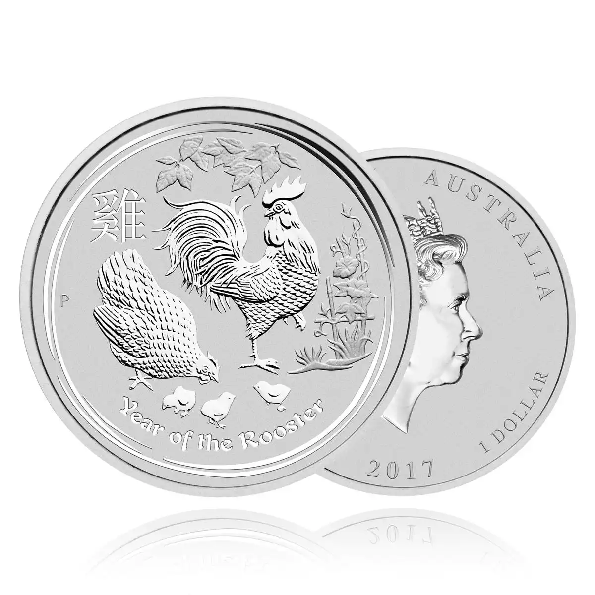 1oz Silver Coin 2017 Year Of The Rooster Perth Mint Ainslie Bullion