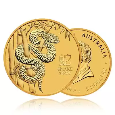 1/20oz Gold Coin 2025 Year of the Snake - Perth Mint