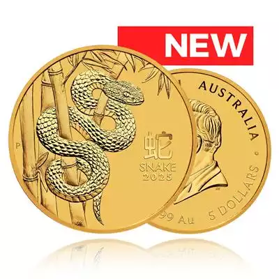 1/20oz Gold Coin 2025 Year of the Snake - Perth Mint