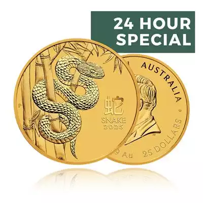 1/4oz Gold Coin 2025 Year of the Snake - Perth Mint