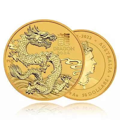 1/2oz Gold Coin 2024 Year of the Dragon - Perth Mint
