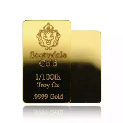 1/100oz Scottsdale Mint gold bar