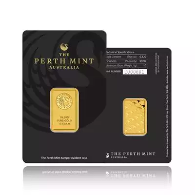 10g Minted Gold Bar Perth Mint