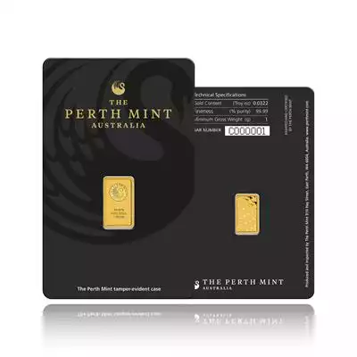 1g minted gold bar Perth Mint