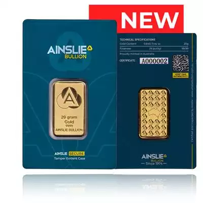 20g Ainslie Minted Gold Bar