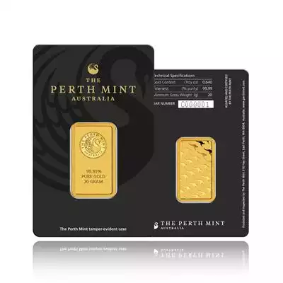 20g Minted Gold Bar Perth Mint