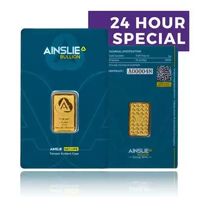 5g Ainslie Minted Gold Bar