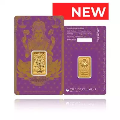 5g Minted Gold Bar Perth Mint - Lakshmi