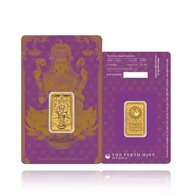 5g Minted Gold Bar Perth Mint - Lakshmi