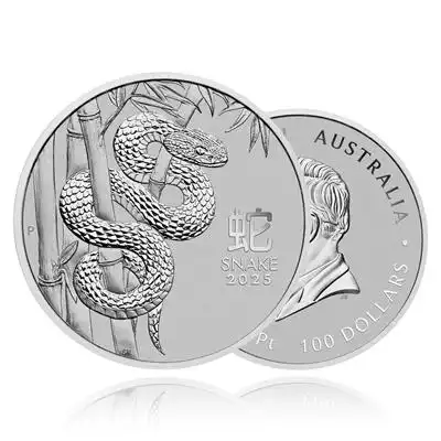 1oz Platinum Coin 2025 Year of the Snake - Perth Mint