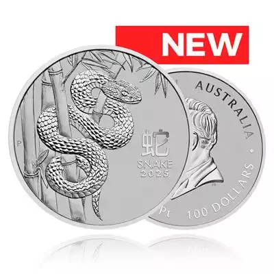 1oz Platinum Coin 2025 Year of the Snake - Perth Mint