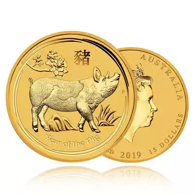 1/10oz Gold Coin 2019 Year of the Pig - Perth Mint