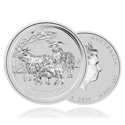 10oz Silver Coin 2015 Year of the Goat - Perth Mint