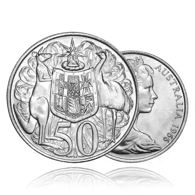 50 x 1966 50c Rounds (10.62g Pure Silver Per Coin) (Incl GST)