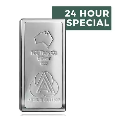 100oz Ainslie Silver Stacker Bar