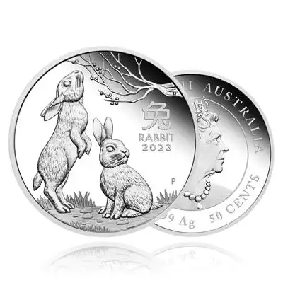 1/2oz Silver Coin 2023 Year of the Rabbit - Perth Mint