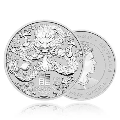 1/2oz Silver Coin 2024 Year of the Dragon - Perth Mint