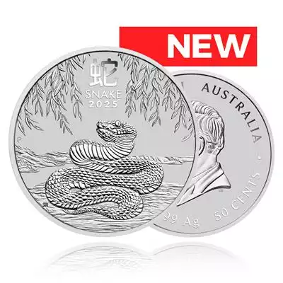 1/2oz Silver Coin 2025 Year of the Snake - Perth Mint