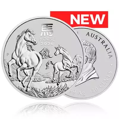 1/2oz Silver Coin 2026 Year of the Horse - Perth Mint