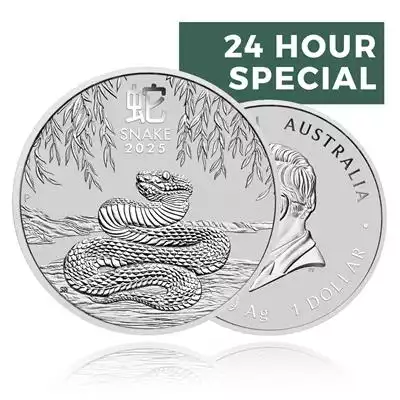 1oz Silver Coin 2025 Year of the Snake - Perth Mint