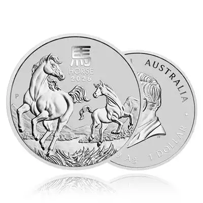 1oz Silver Coin 2026 Year of the Horse - Perth Mint