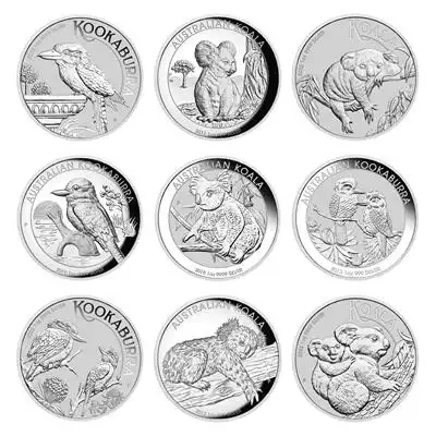 1oz Silver Coin Kooka-Koala (various yrs) - Perth Mint