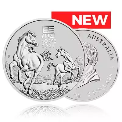 2oz Silver Coin 2026 Year of the Horse - Perth Mint