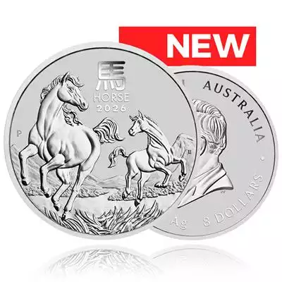 5oz Silver Coin - 2026 Year of the Horse - Perth Mint