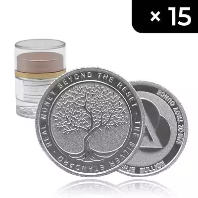 1/10th oz Ainslie Minted Silver Round - Tube of 15