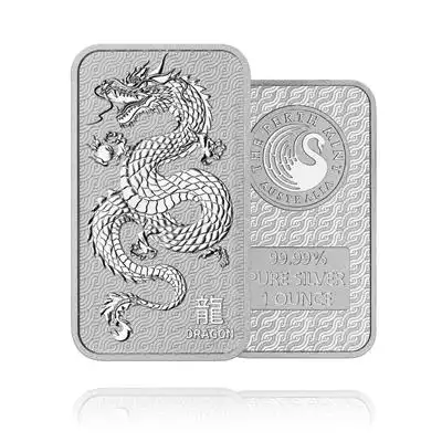 1oz Silver Minted Dragon Bar